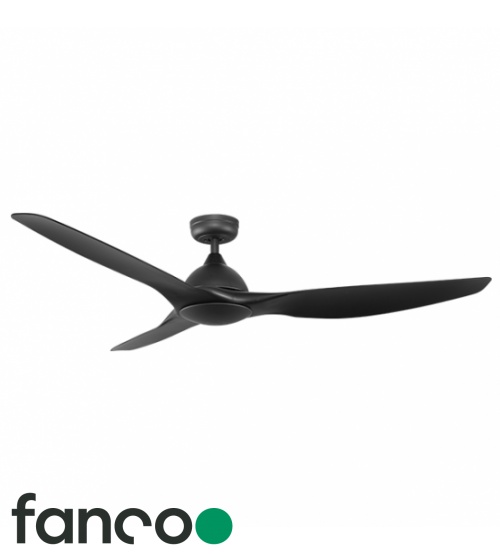 Fanco Horizon 2, 64" DC Ceiling Fan with Smart Remote Control in Black